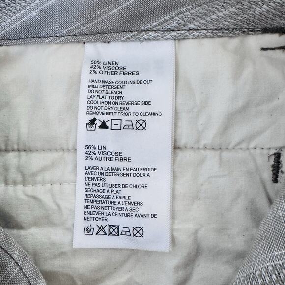 New Tommy Bahama Linen Blend Wide Leg Belted Pants Sz 4 Preppy Coastal Beachy - Picture 5 of 10